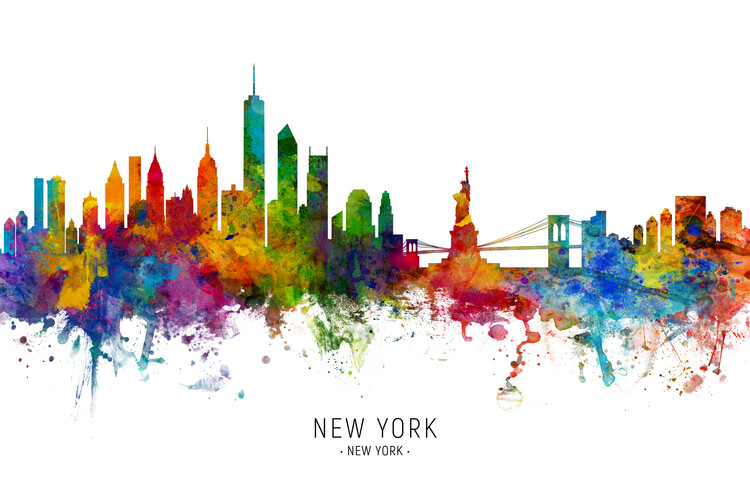 Плакат New York USA Skyline