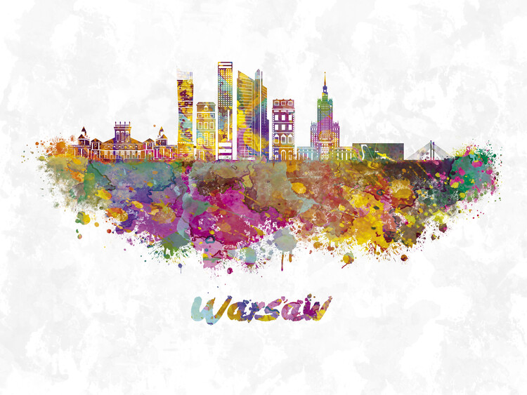Poster Warsaw skyline
