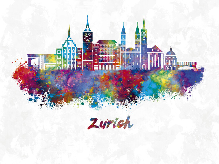 Poster Zurich skyline