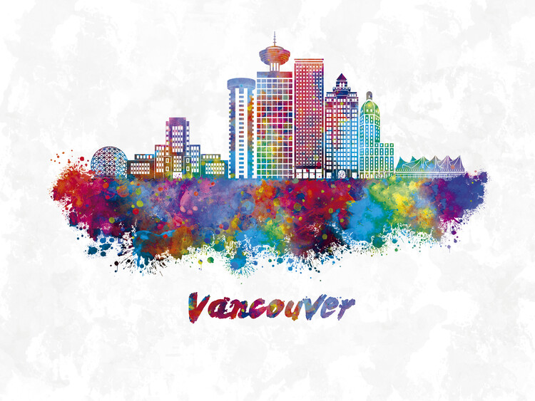 Poster Vancouver skyline
