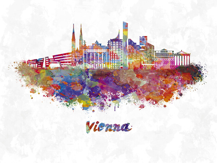 Poster Vienna skyline