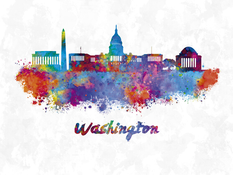 Poster Washington skyline