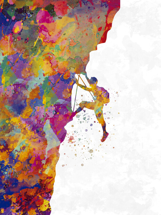 Poster Climber in watercolor