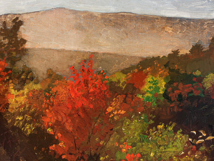 Poster Autumn Treetops (Autumnal Landscape) - Winslow Homer