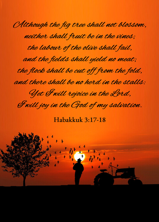 Plakát Habakkuk 3:17-18 Bible Verse