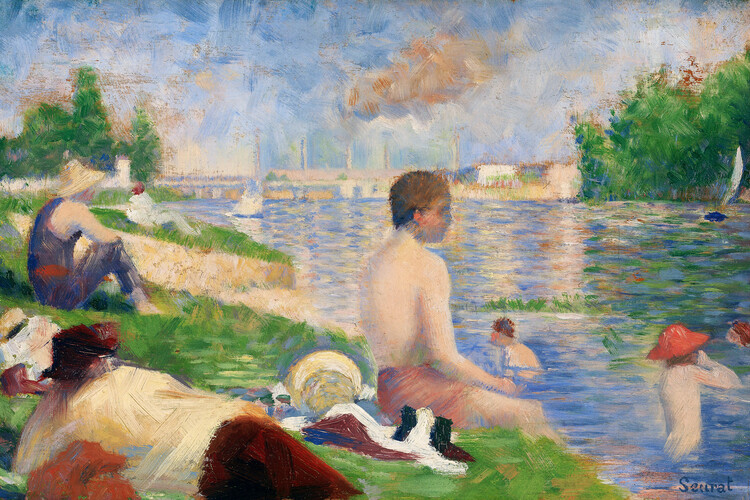 Poster Final Study for The Bathers at Asnieres - Georges Seurat