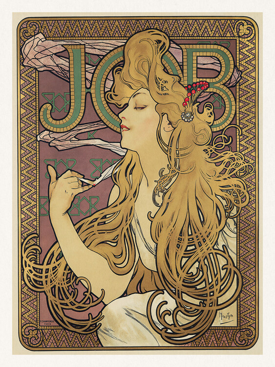 Quadro em tela Advertising poster for Job Cigarette Paper