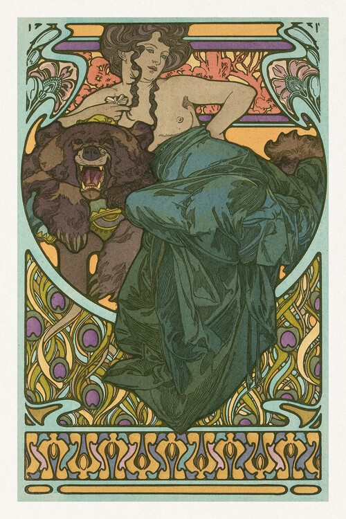 Poster Woman and Bear (1901)