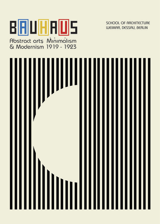 Plakát Bauhaus Abstract Art Half Moon