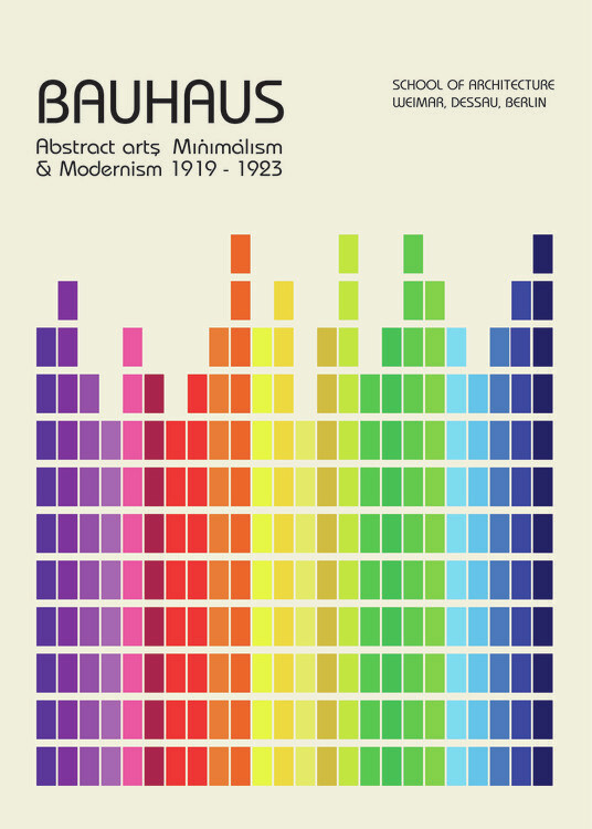 Poster Bauhaus Rainbow