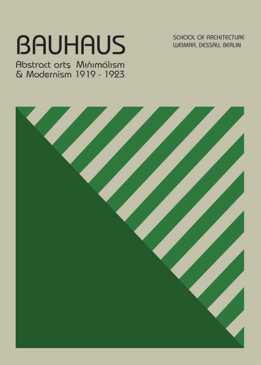 Plakát Bauhaus Abstract Art Green