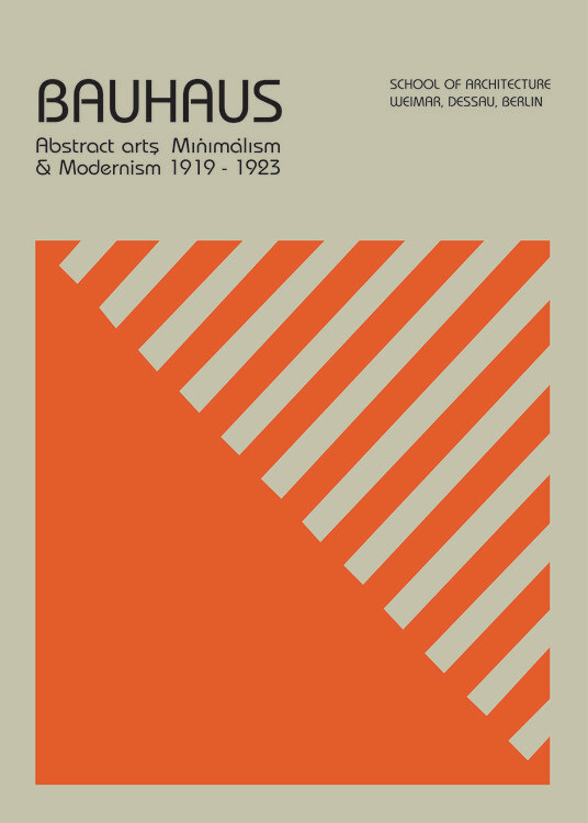 Plakat Bauhaus Orange