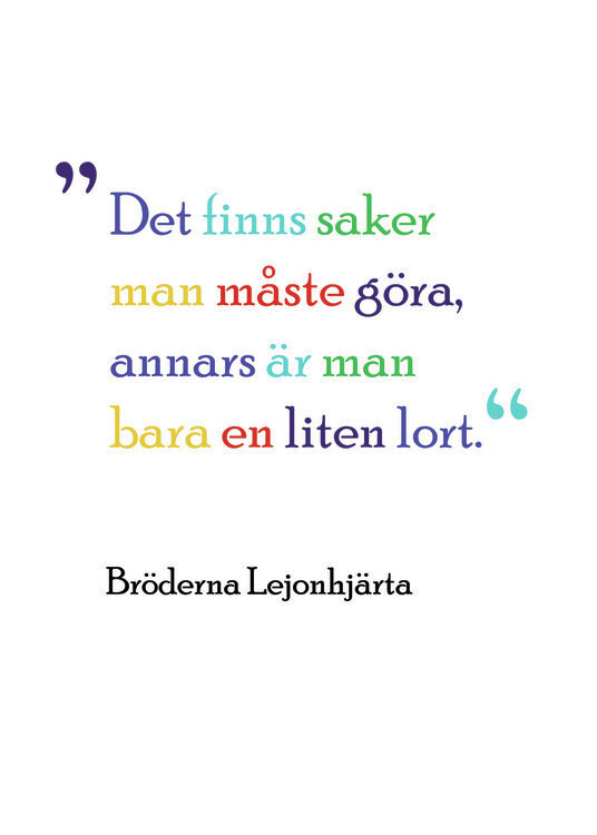 Poster Bara en liten lort - Bröderna Lejonhjärta