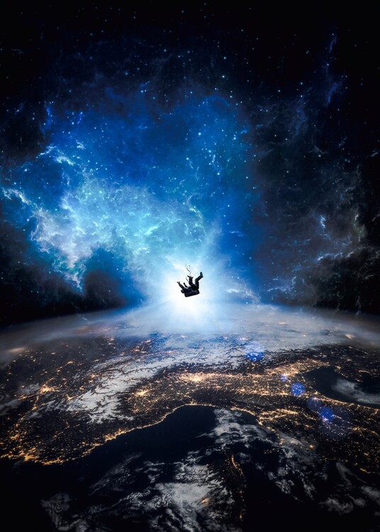 Poster Astronaut falling on Earth
