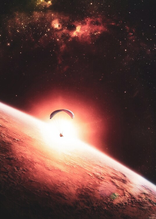 Poster Space Parachutist is cool