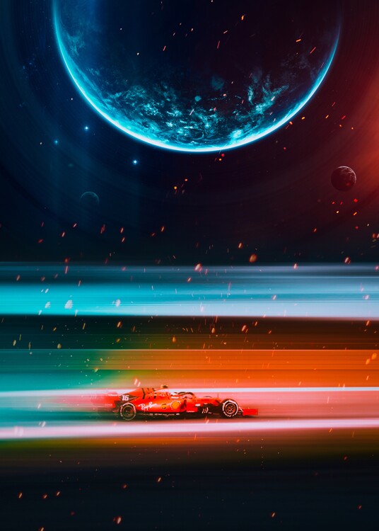 Poster Formula One Speed Space Planet