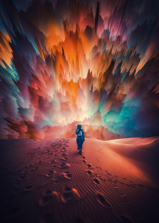 Poster Desert Explosion of Colors Sand