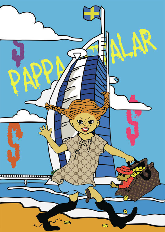 Poster Pippi Pappa betalar
