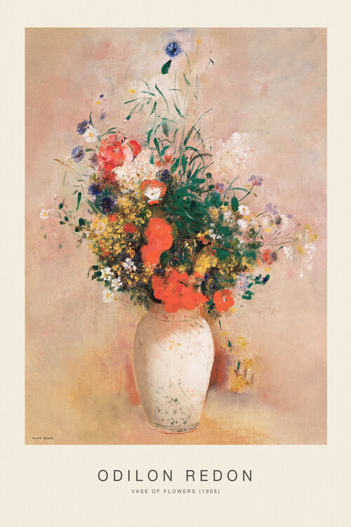 Poster Vase of Flowers (Vintage Floral Painting) - Odilon Redon