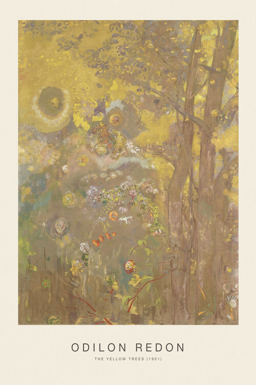 Canvas Print The Yellow Trees (Vintage Woodland Painting) - Odilon Redon