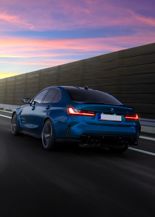 Poster Blue Sportcar Auto Car