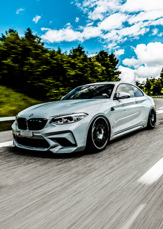 Poster Grey M4 Car Auto