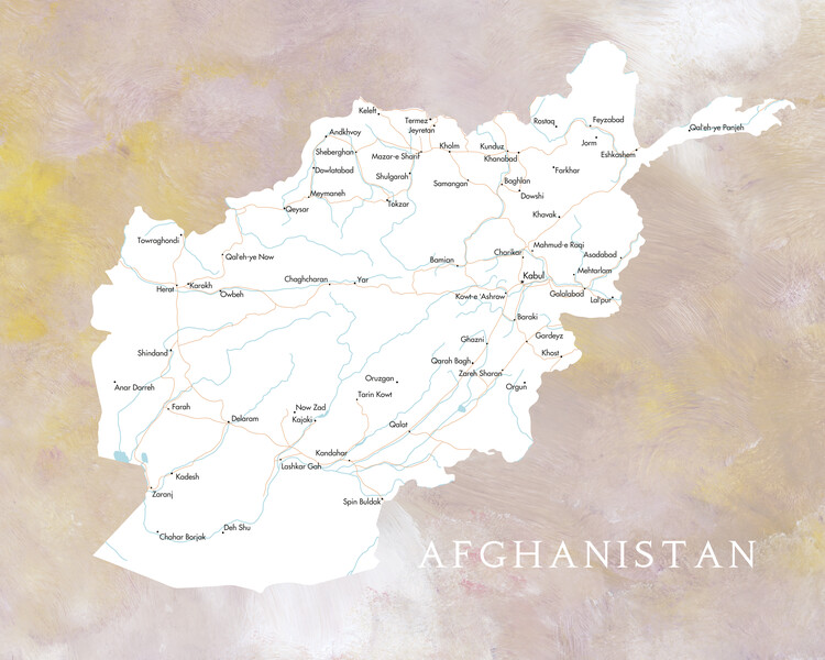Poster Afghanistan map