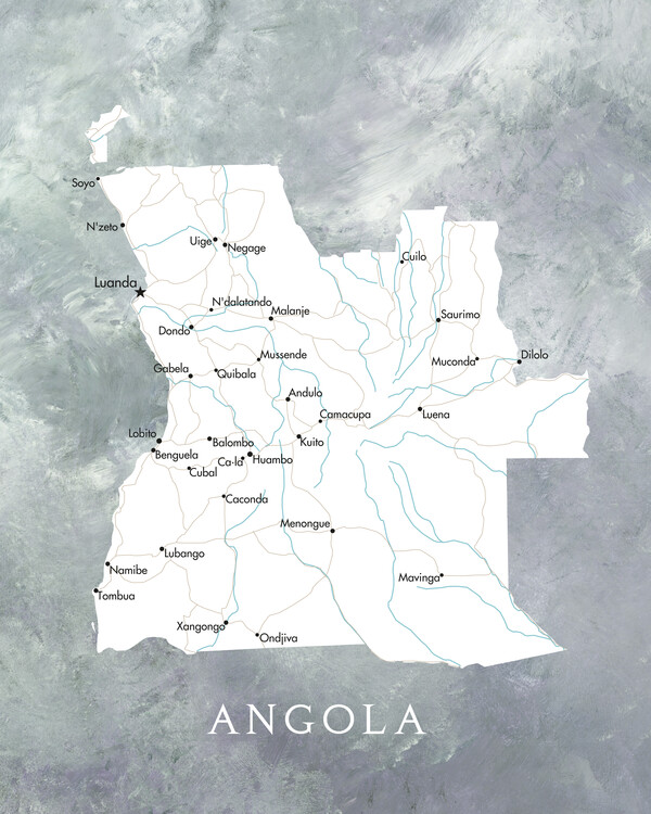 Poster Map of Angola
