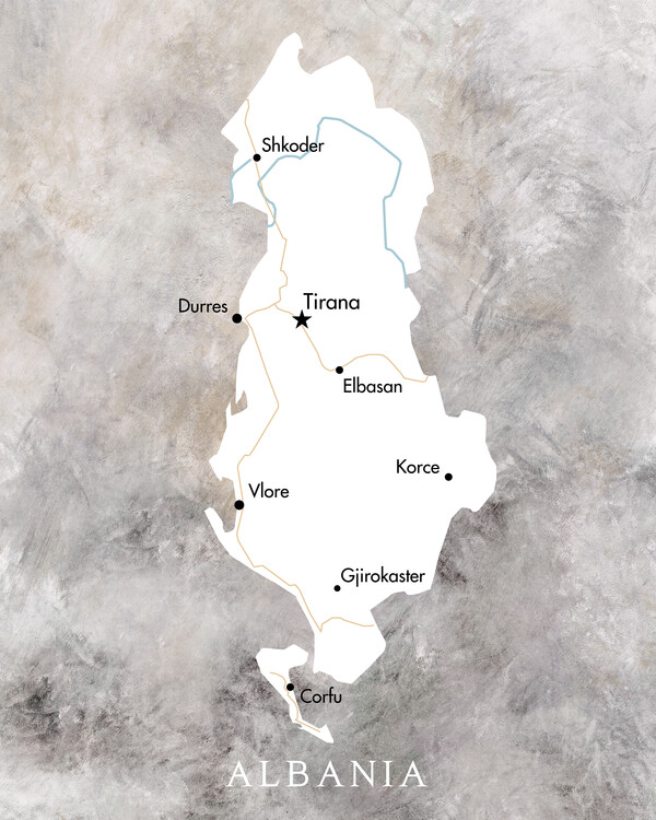 Poster Map of Albania