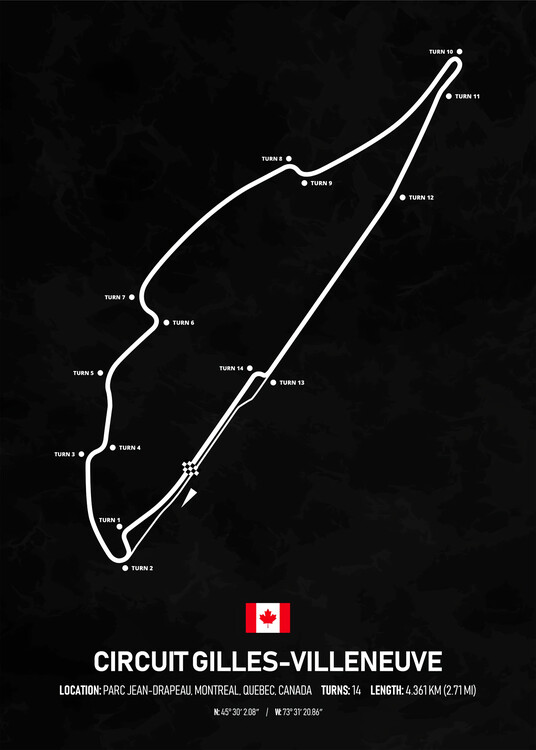 Poster Circuit Gilles Villeneuve