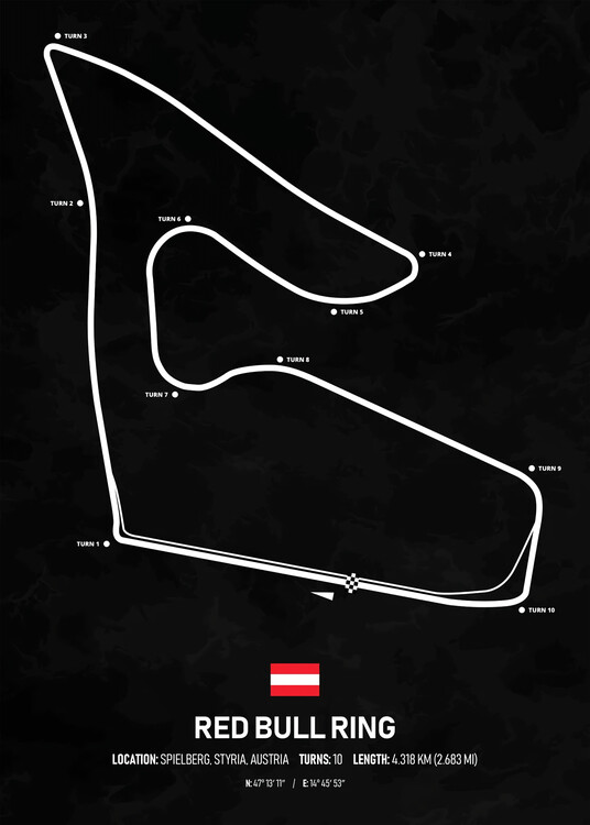 Canvas Print Red Bull Ring Texture