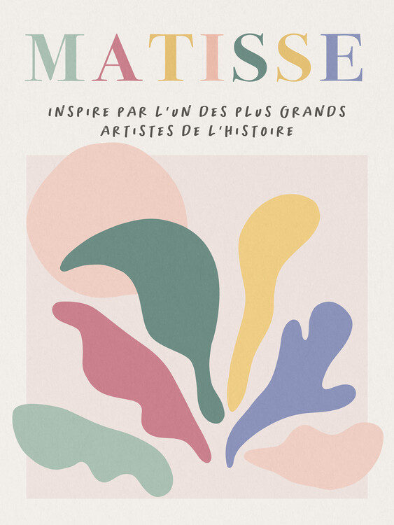 Poster Danish Pastel Cut Out Abstract Pattern (1/3) - Henri Matisse Inspiré