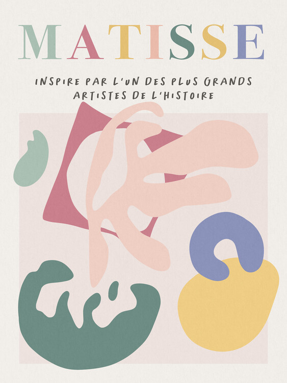 Poster Danish Pastel Cut Out Abstract Pattern (2/3) - Henri Matisse Inspiré