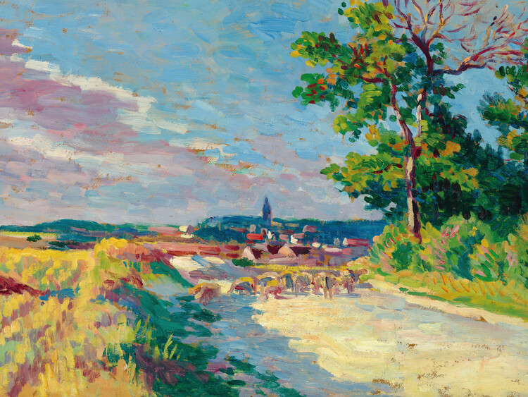 Levně Plakát, Obraz - Landscape at Méréville, Maximilien Luce, 40 × 30 cm