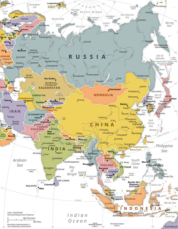 Poster Political Asia Map