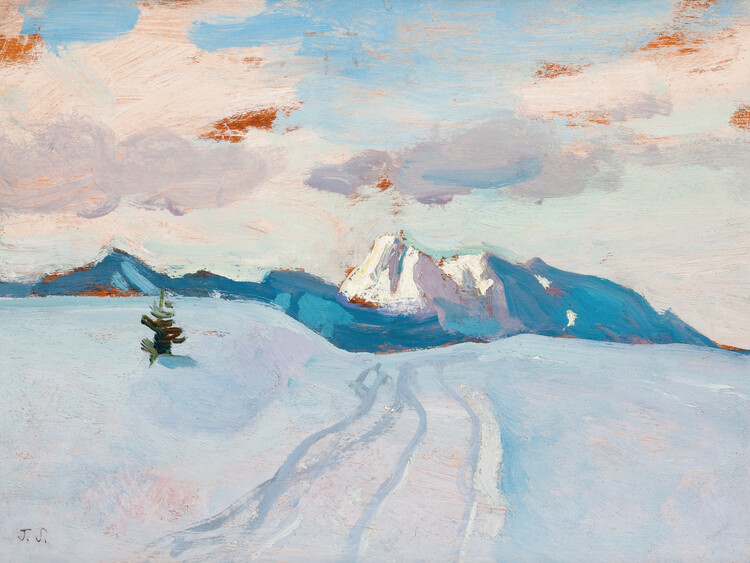 Canvas Print Zakopane in the Winter Snow (Vintage Christmas) - Jan Stanislawski