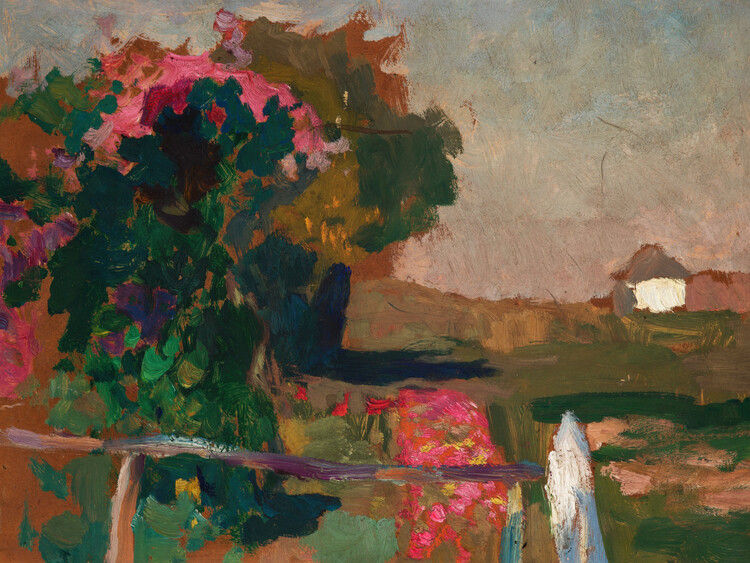 Canvas Print Ukrainian Landscape (Vintage Garden Floral) - Jan Stanislawski