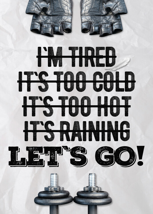 Plakát I`m Tired Gym Quote