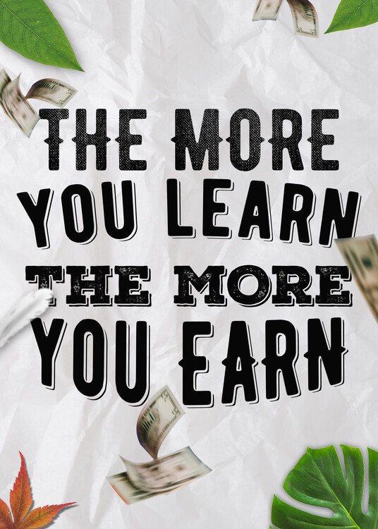 Plakát The More You Learn The More You Earn