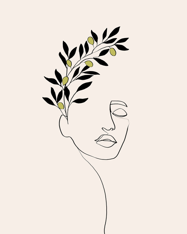 Plakát Woman with olive branch