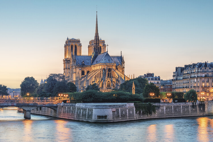 Poster Notre-Dame At Dusk