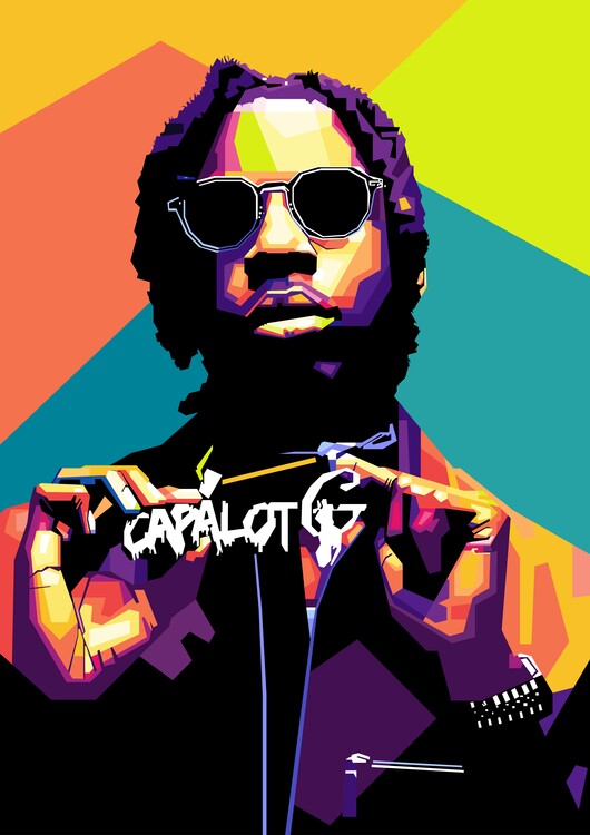 Poster rapper america pop art