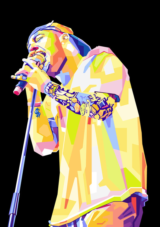 Poster rapper america pop art