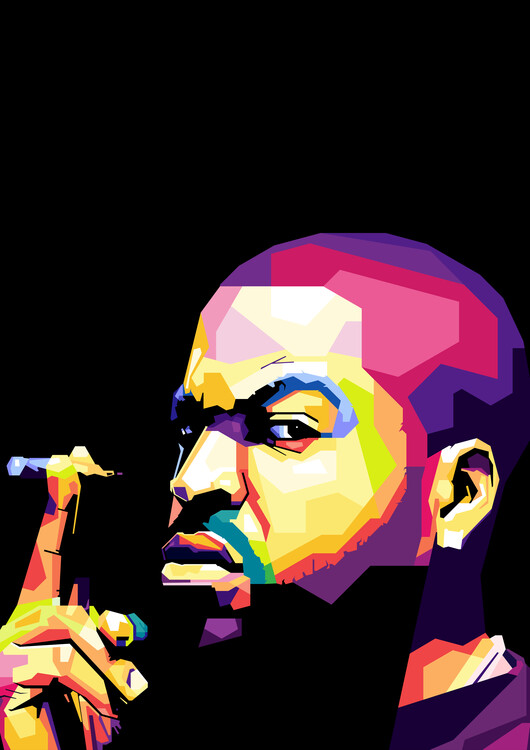 Poster rapper america pop art