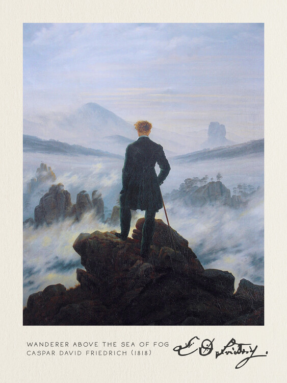 Poster Wanderer Above the Sea Fog