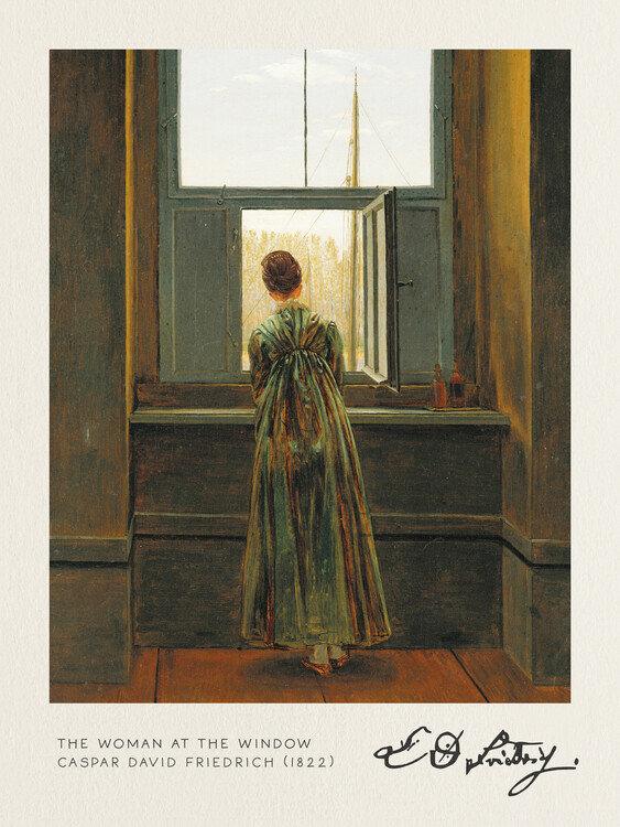 Poster The Woman at The Window (Portrait of a Lady) - Casper David Friedrich