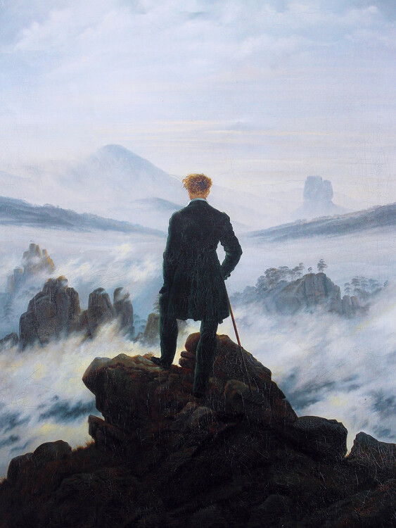 Canvas Print Wanderer Above the Sea Fog