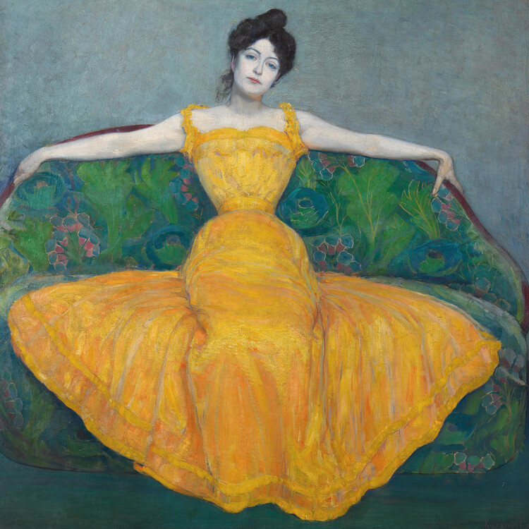 Tableau sur toile Woman in Golden Gown