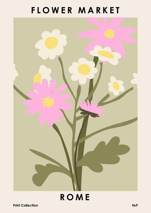 Poster Flower Market Rome