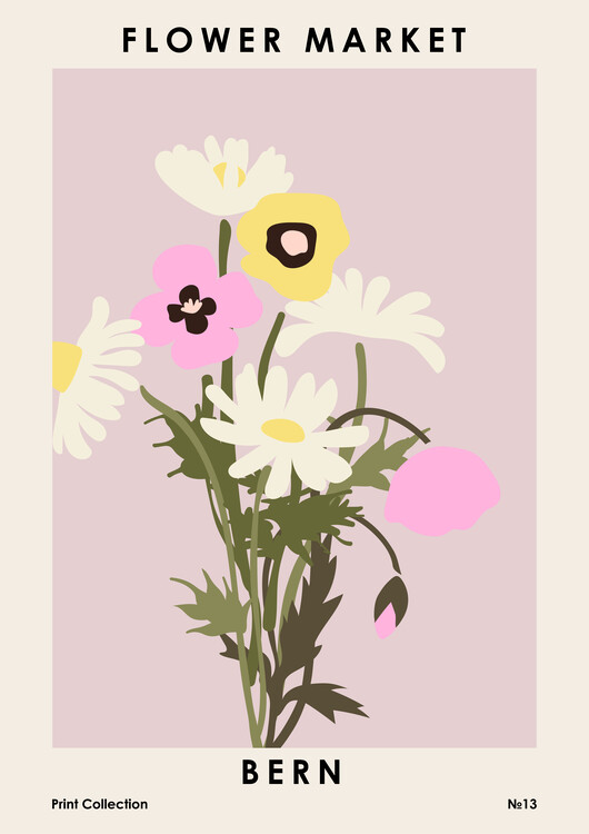 Levně Plakát, Obraz - Flower Market Bern, NKTN, 30 × 40 cm